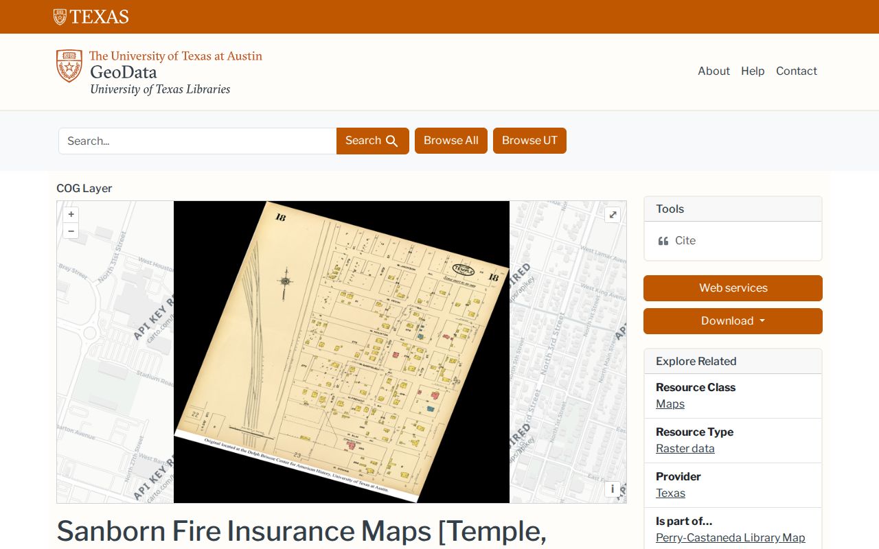 Temple previous residents address context in the 1922 Sanborn map record