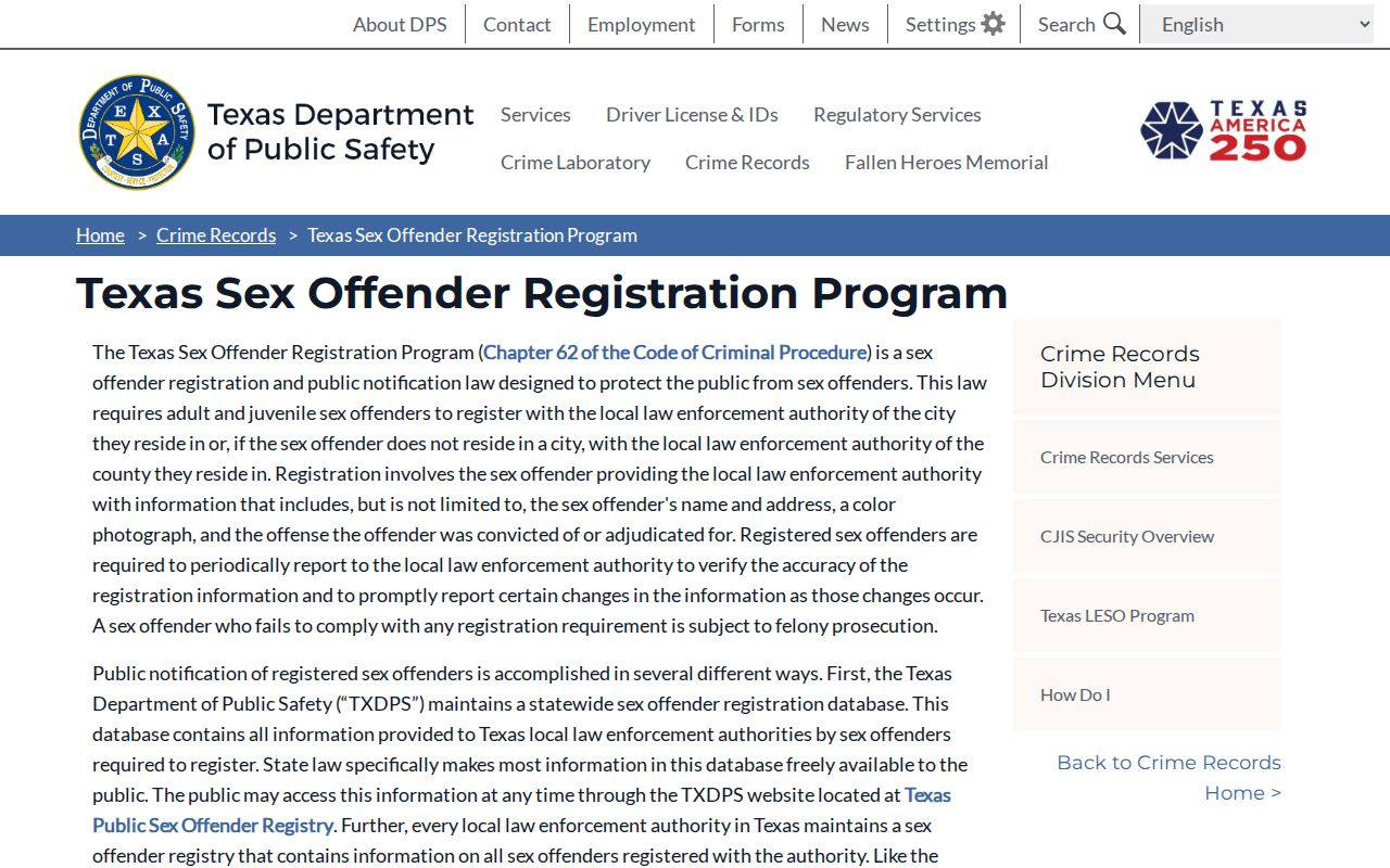 Temple resident lookup boundaries on the Texas DPS registration program page